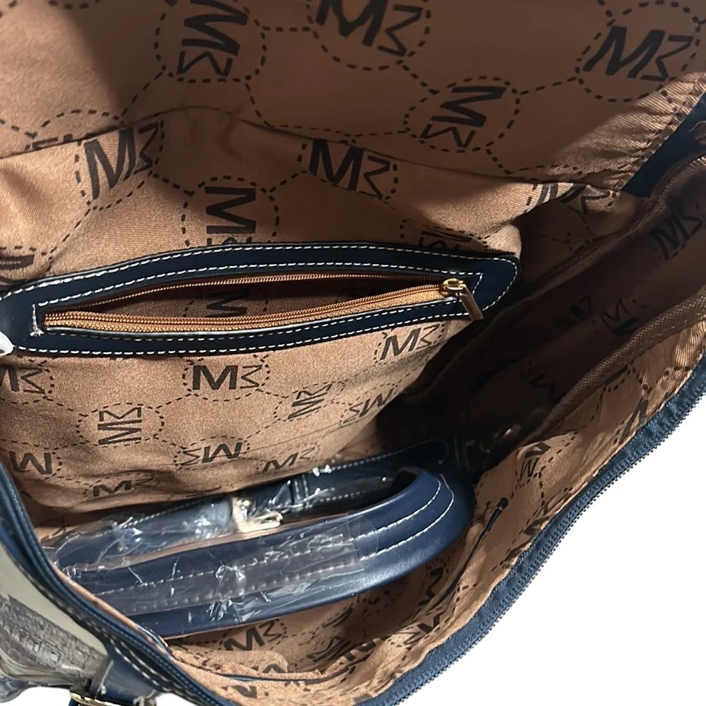 Michael Michelle bag pack navy blue gray